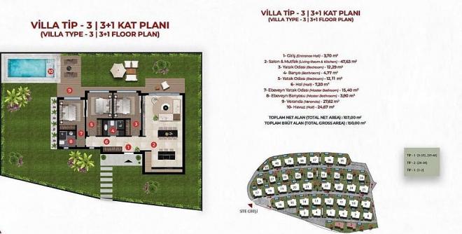 3 + 1 فيلا مطلة على البحر في بودروم