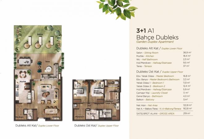 دوبلكس 3 + 1 في اسطنبول