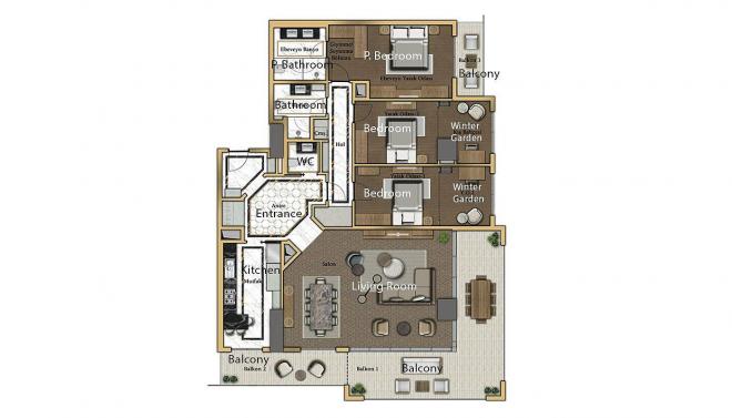 شقة 3+1 مطلة على البحر في اسطنبول