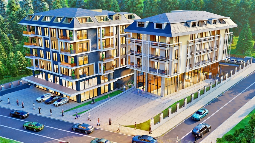 نحن نقدم لك مشروع مجمع مع البنية التحتية في وسط ألانيا