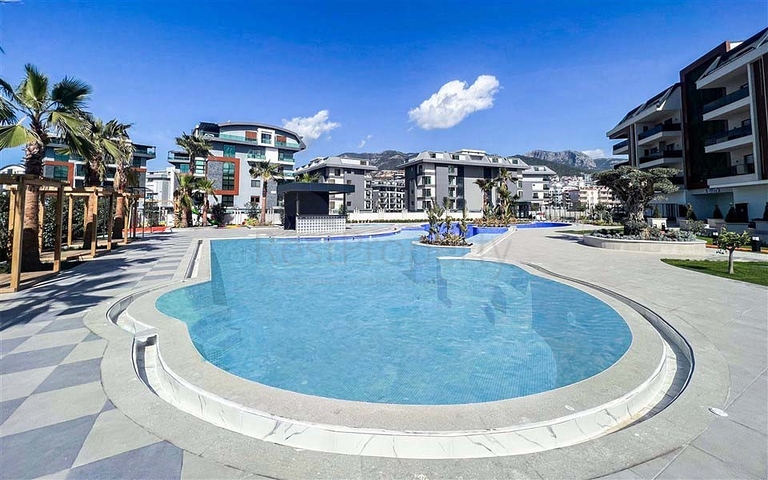 شقة 2 + 1 في مجمع مع بنية تحتية في منطقة أوبا