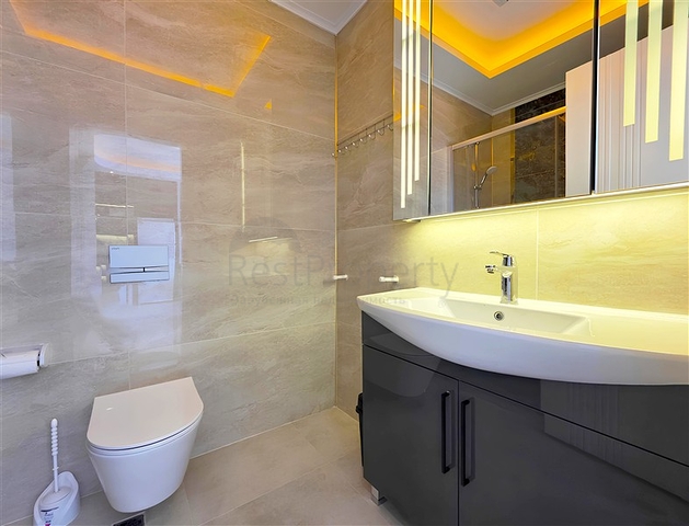 شقة مطلة على البحر 1 + 1 في وسط ألانيا