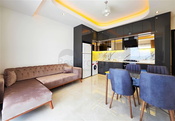 شقة مطلة على البحر 1 + 1 في وسط ألانيا