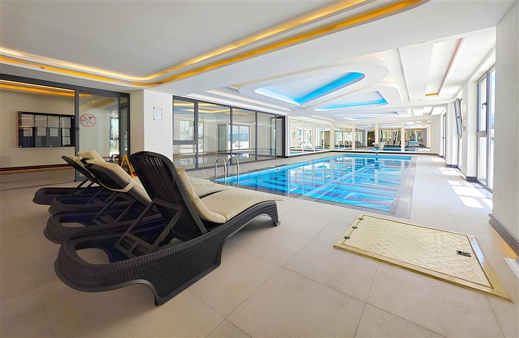 شقة مطلة على البحر 1 + 1 في وسط ألانيا