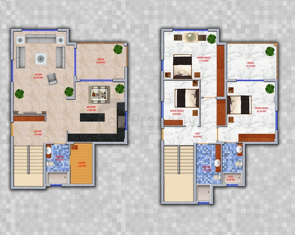 فيلات للبيع في قلب مدينة ألانيا 