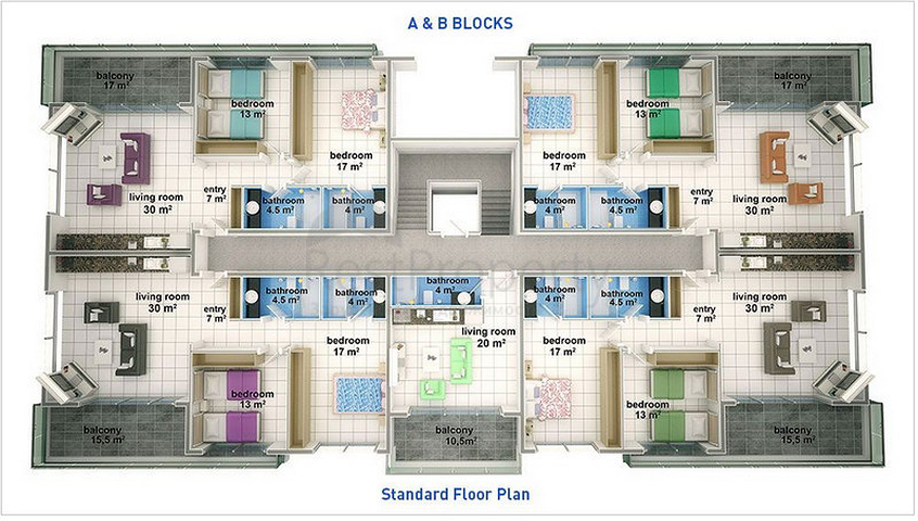  مجمع مميز فاخر راقي في منطقة كارجي جاك – ألانيا