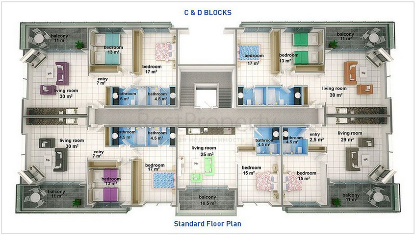  مجمع مميز فاخر راقي في منطقة كارجي جاك – ألانيا