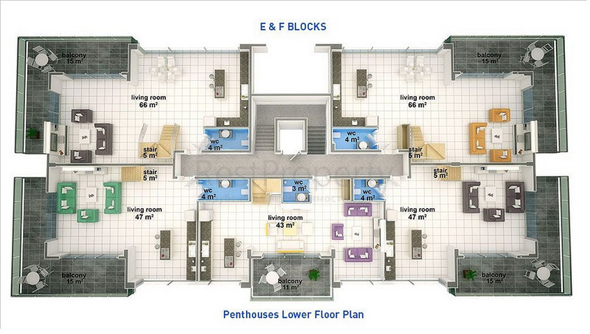  مجمع مميز فاخر راقي في منطقة كارجي جاك – ألانيا