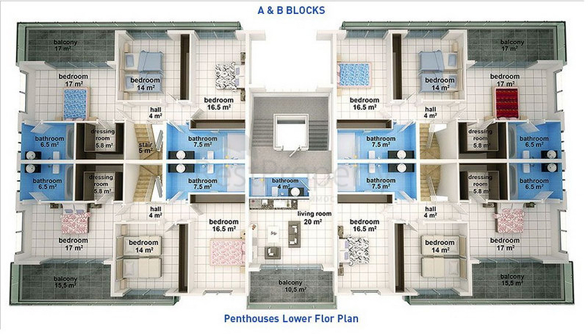  مجمع مميز فاخر راقي في منطقة كارجي جاك – ألانيا