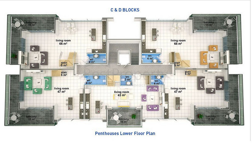 مجمع مميز فاخر راقي في منطقة كارجي جاك – ألانيا