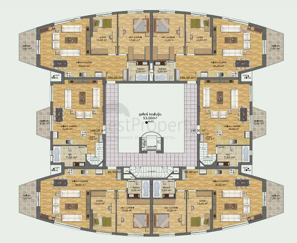 مجمع مميز فاخر في كونايلتي – أنطاليا 