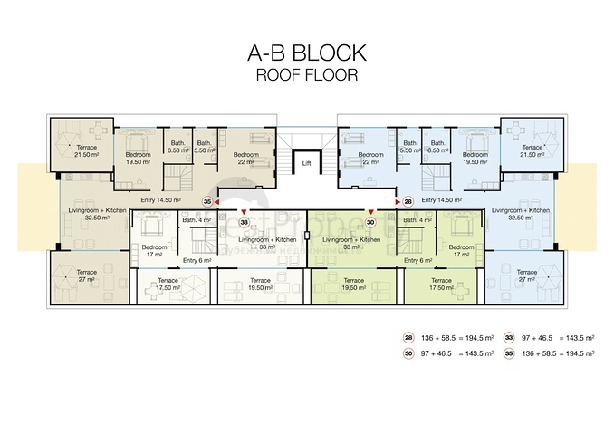 شقق بمساحات واحجام مختلفة للبيع 