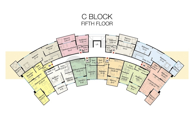 شقق بمساحات واحجام مختلفة للبيع 