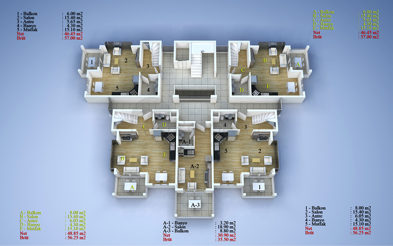 شقق للبيع في كيستيل / الانيا 