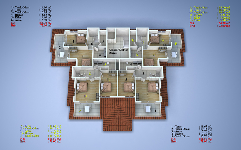 شقق للبيع في كيستيل / الانيا 