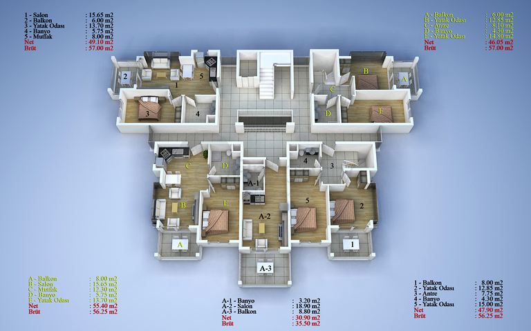 شقق للبيع في كيستيل / الانيا 