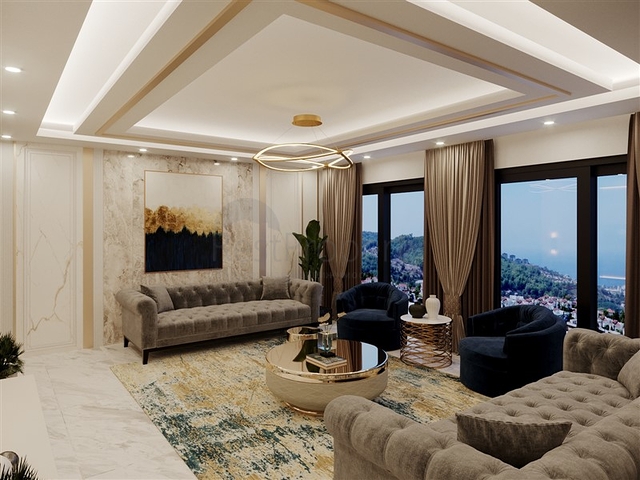 فيلا 6+1 مطلة على البحر في منطقة كارجيجاك