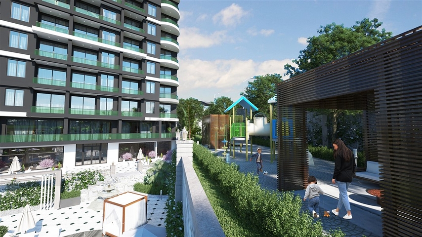 شقة 1 + 1 درجة رجال الأعمال في منطقة دميرتاش 