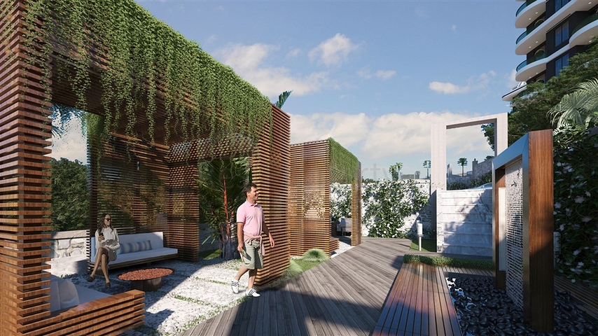 شقة 1 + 1 درجة رجال الأعمال في منطقة دميرتاش 