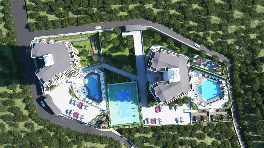 شقة 1 + 1 درجة رجال الأعمال في منطقة دميرتاش 