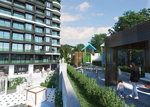 شقة 1 + 1 درجة رجال الأعمال في منطقة دميرتاش 