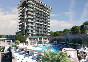 شقة 1 + 1 درجة رجال الأعمال في منطقة دميرتاش 