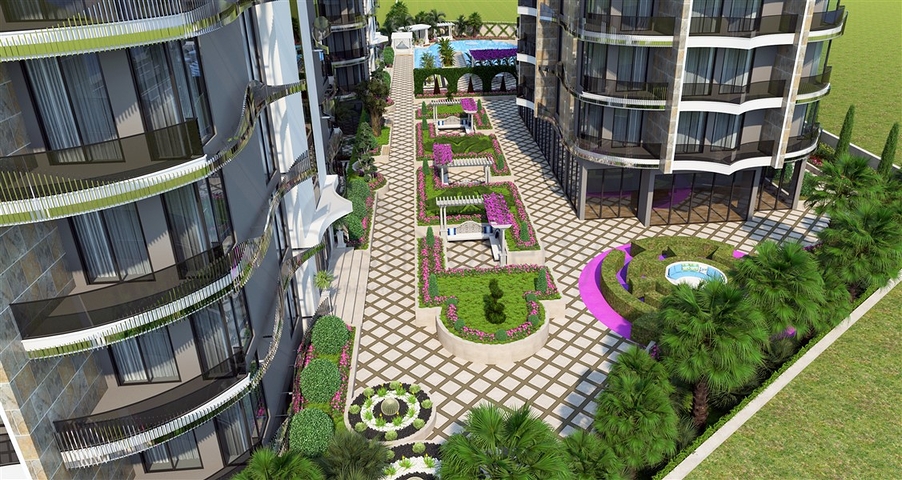 شقة 1+1 في منطقة توسمور ، على بعد 200 متر من البحر من مطور معروف