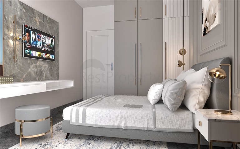 شقة من غرفتي نوم في مجمع سكني قيد الإنشاء في منطقة النخبة كارجيجاك