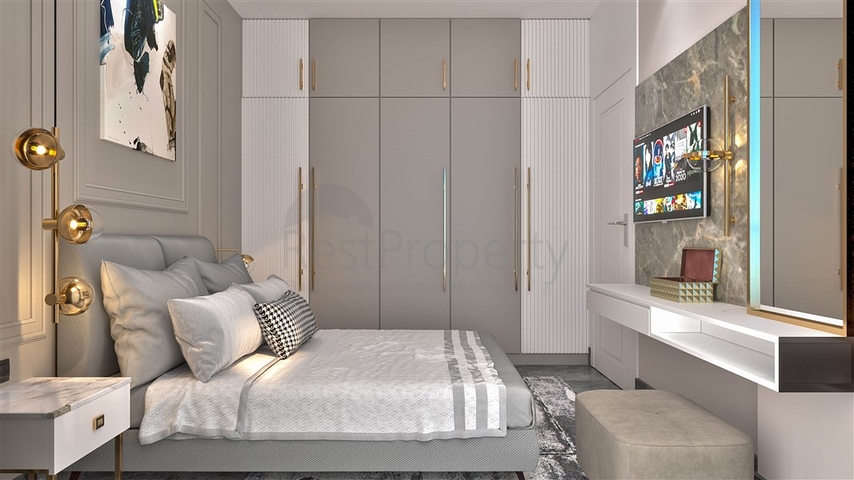 شقة من غرفتي نوم في مجمع سكني قيد الإنشاء في منطقة النخبة كارجيجاك