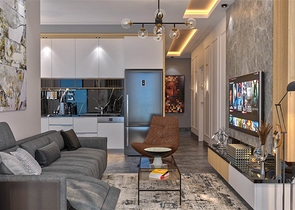 شقة من غرفتي نوم في مجمع سكني قيد الإنشاء في منطقة النخبة كارجيجاك