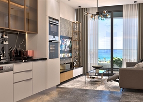 شقة من غرفتي نوم في مجمع سكني قيد الإنشاء في منطقة النخبة كارجيجاك