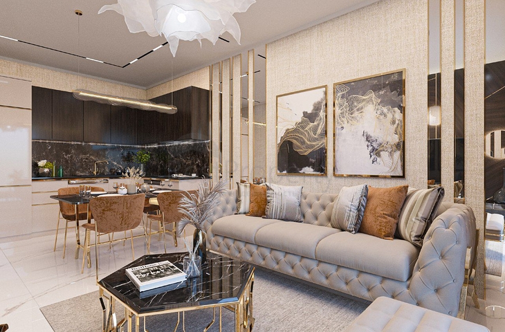 شقة 1+1 في وسط ألانيا ، على مسافة قريبة من شاطئ كليوباترا