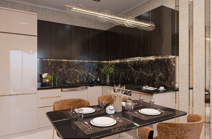 شقة 1+1 في وسط ألانيا ، على مسافة قريبة من شاطئ كليوباترا