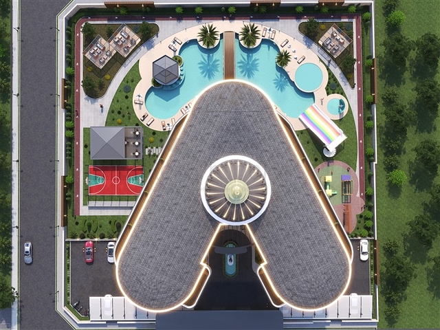 شقة 1+1 في مجمع النخبة في غازي باشا       