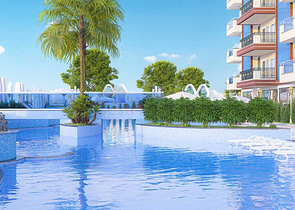 شقة من غرفتي نوم في مجمع جديد في محمودلار 