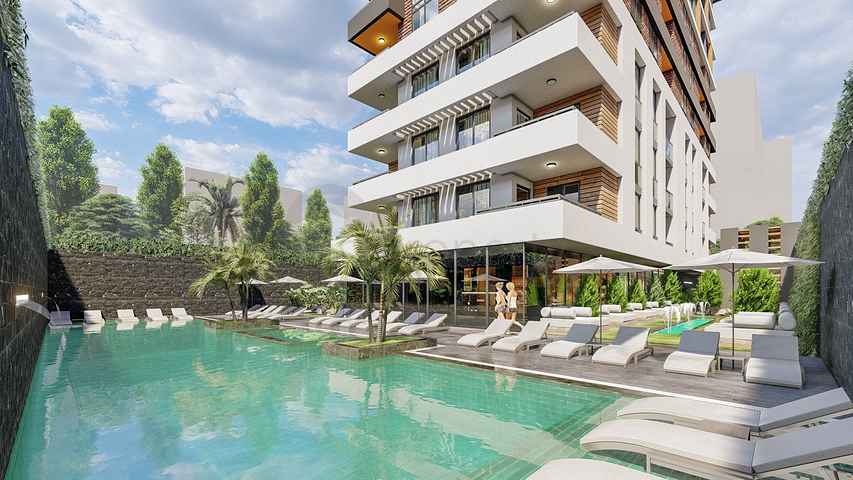 شقة 1+1 في منطقة محمودلار