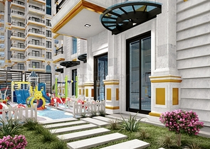 شقة 1+1 في مجمع سكني جديد في منطقة محمودلار