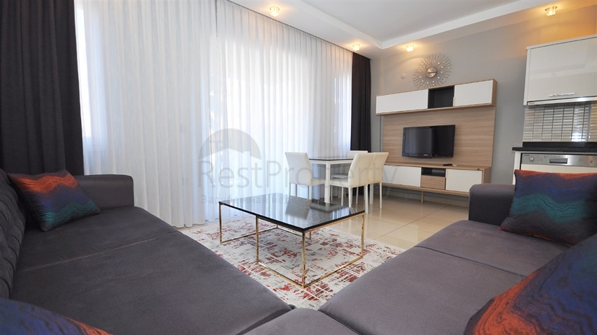 شقة مفروشة من غرفتي نوم في المركز السياحي في ألانيا