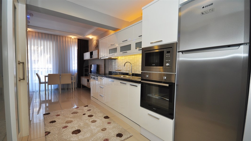 شقة مفروشة من غرفتي نوم في المركز السياحي في ألانيا