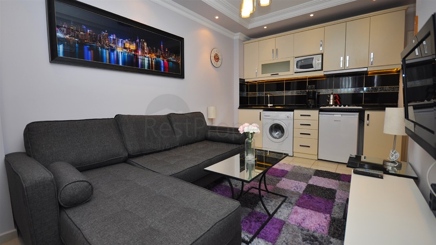  شقق 1+1 مع الحد الأدنى من البنية التحتية في وسط ألانيا