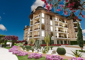 شقة 1+1 في منطقة أوبا في مجمع بمفهوم عائلي