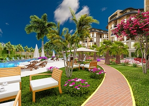 شقة 1+1 في منطقة أوبا في مجمع بمفهوم عائلي