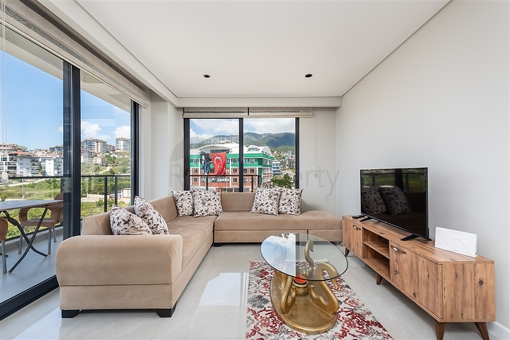 شقة 1+1 في مجمع جديد مع بنية تحتية في منطقة أوبا 