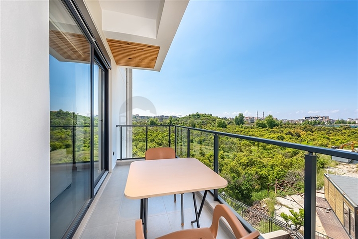 شقة 1+1 في مجمع جديد مع بنية تحتية في منطقة أوبا 