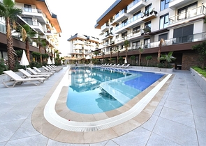 شقة 1+1 في مجمع جديد مع بنية تحتية في منطقة أوبا 