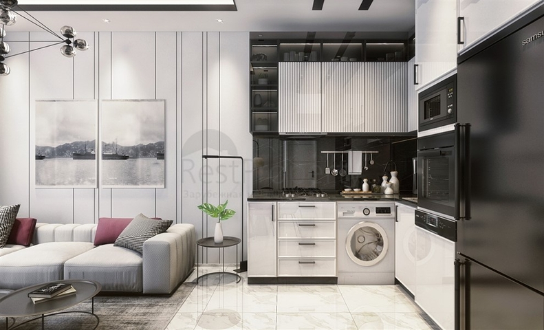 شقة 1+1 في مجمع سكني جديد في وسط ألانيا شقة 1+1 في مجمع سكني جديد في وسط ألانيا