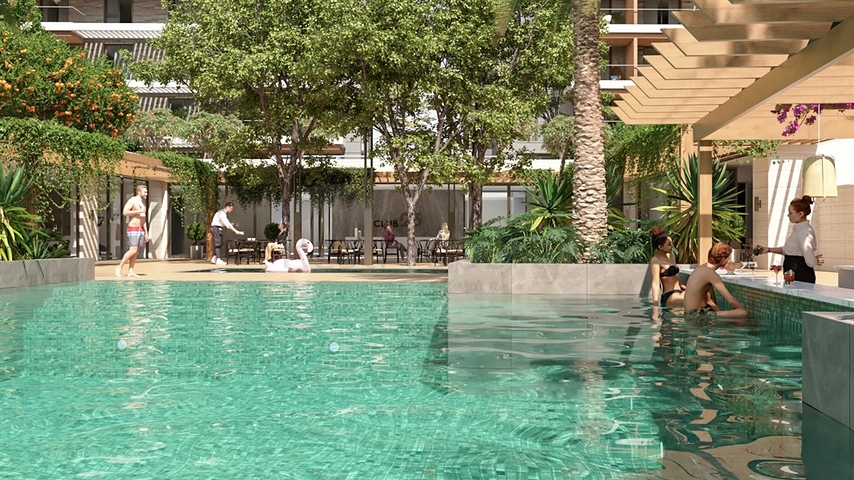 مجمع من الدرجة الممتازة مع بنية تحتية فندقية في منطقة أوبا