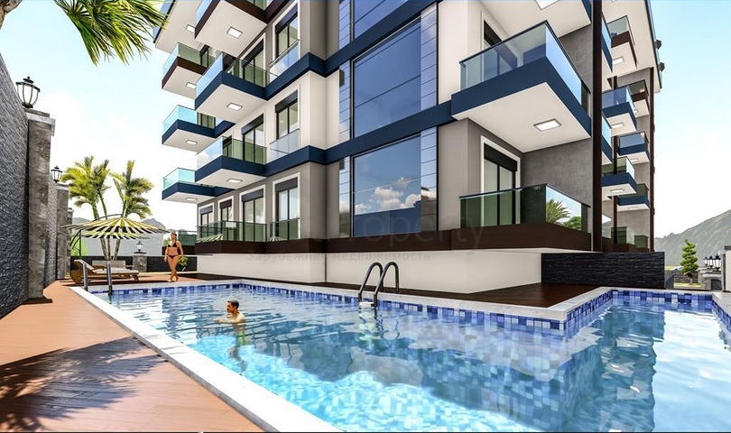 مجمع سكني 1+1 قيد الإنشاء في منطقة محمودلار