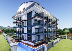 مجمع سكني 1+1 قيد الإنشاء في منطقة محمودلار