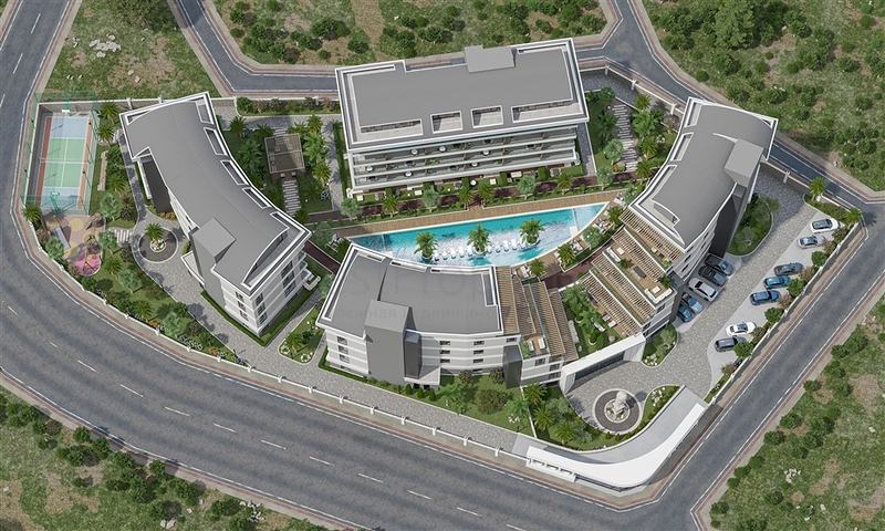 مجمع سكني مع بنية تحتية في منطقة أوبا